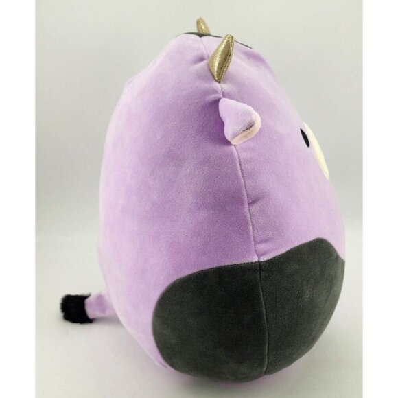 NWT Squishmallow Alexie the Purple Cow 12" Plush Toy Stuffed Animal Kellytoy - Picture 6 of 11